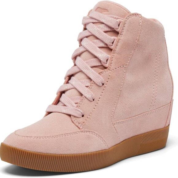 Women's Waterproof Suede Wedge Boot Casual Rubber Sole Comfort Size 7.5